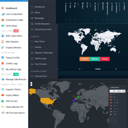 IPTV Reseller Panels Dashboards