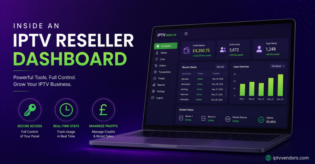 Inside an IPTV Reseller Dashboard