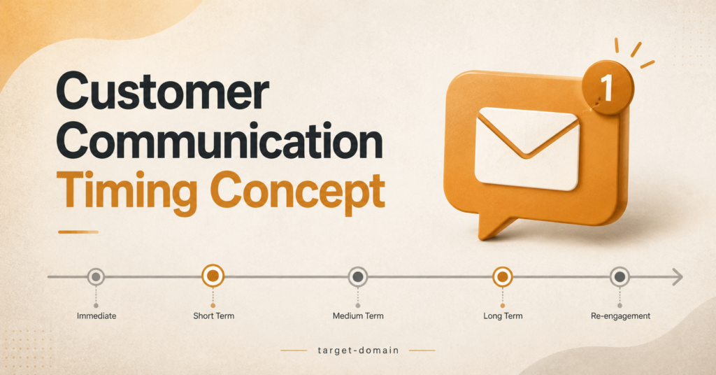 Customer Communication Timing Concept