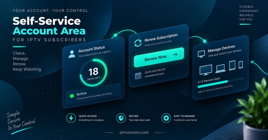 Self-Service Account Area for IPTV Subscribers