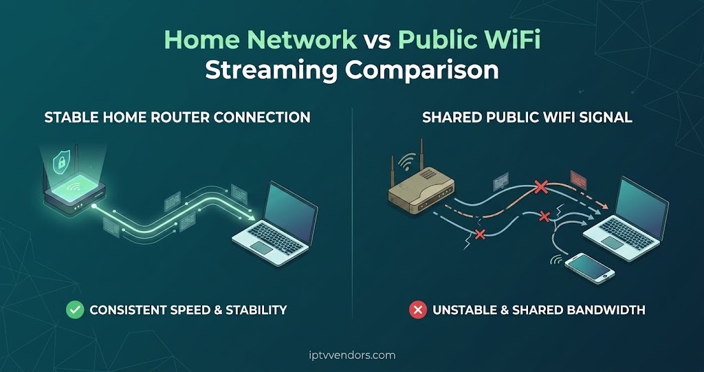 Home Network vs Public WiFi Streaming Comparison