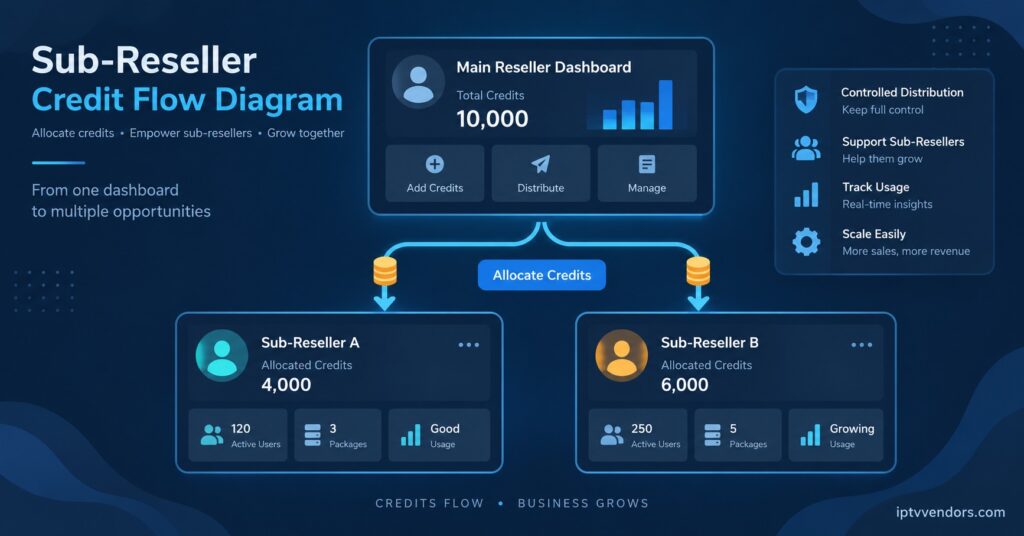 Sub-Reseller Credit Flow Diagram